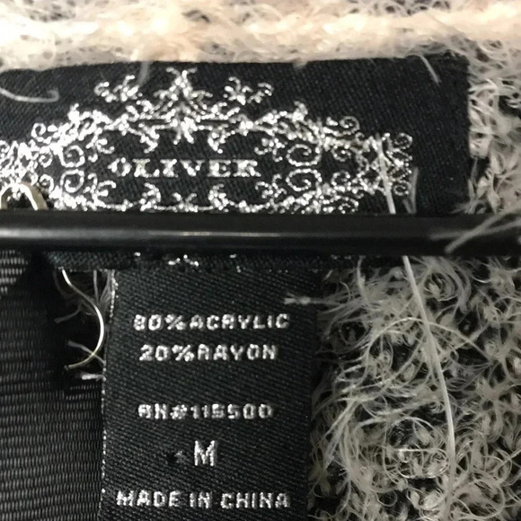 NWT OLIVER WO SZ MED ANIMAL PRINT SWEATER. SOFT AND COMFY OPEN FRONT - Picture 3 of 11